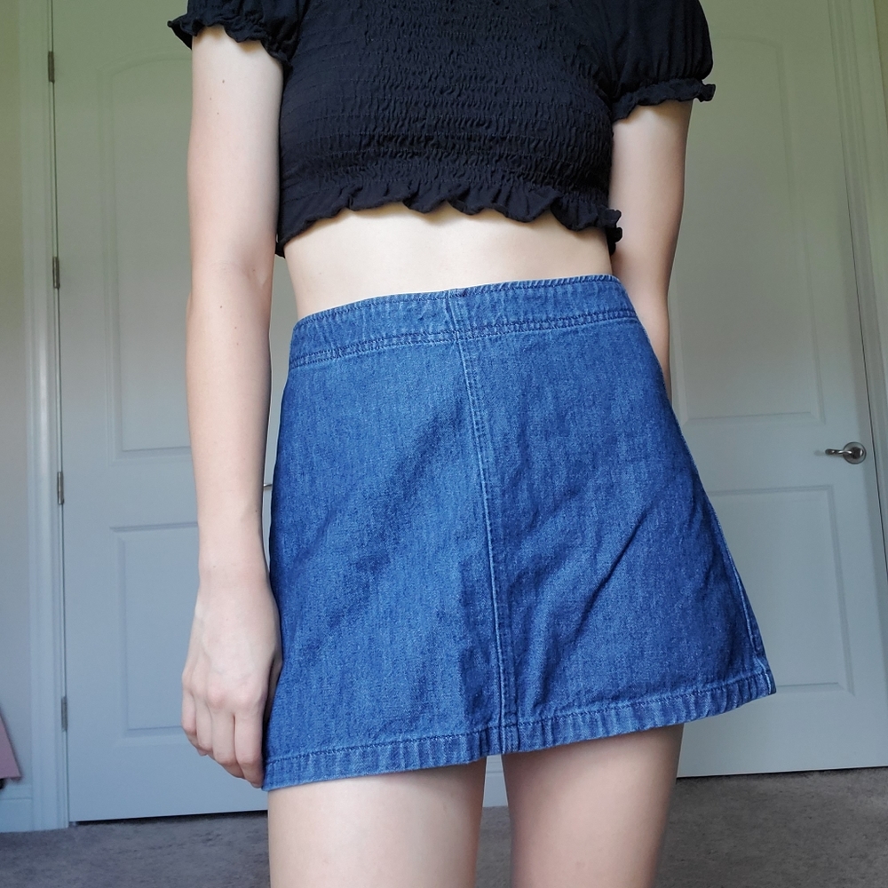 Denim A-Line Skirt